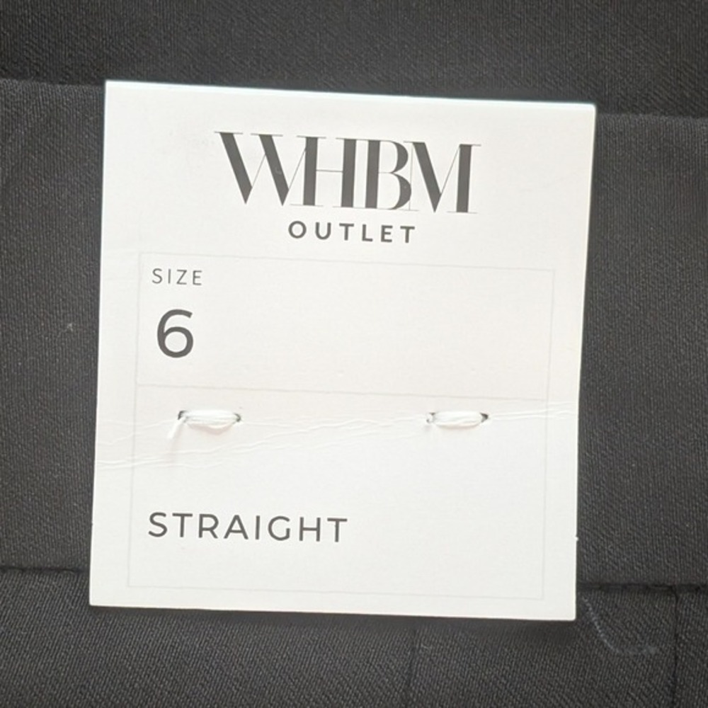 NWT White House Black Market Women 's Pull On Straight Leg Capri Pants Black 6 - Picture 6 of 8
